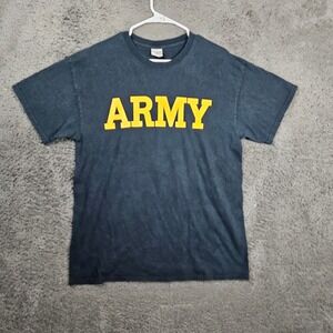 Gildan Ultra Cotton Army‎ Graphic T Shirt Men's L Military Print